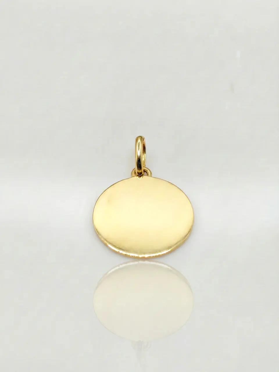 Colgante Disco Espejo Esencia Oro 18k 1