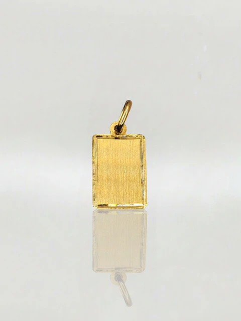 Colgante Placa Satín Identidad Oro 18k