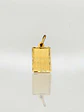 Colgante Placa Satín Identidad Oro 18k - Miniatura 2