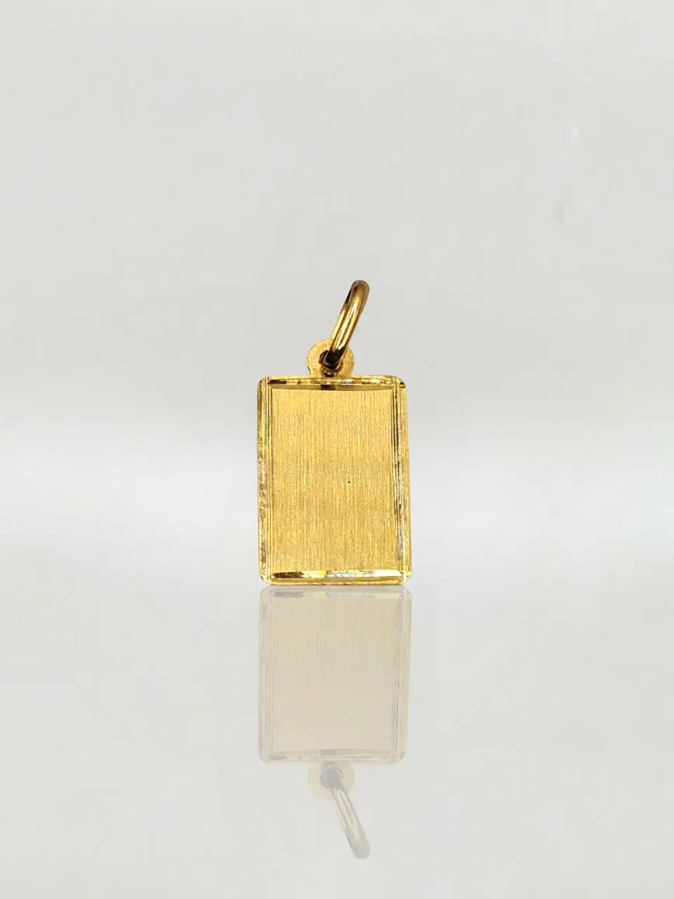 Colgante Placa Satín Identidad Oro 18k 2