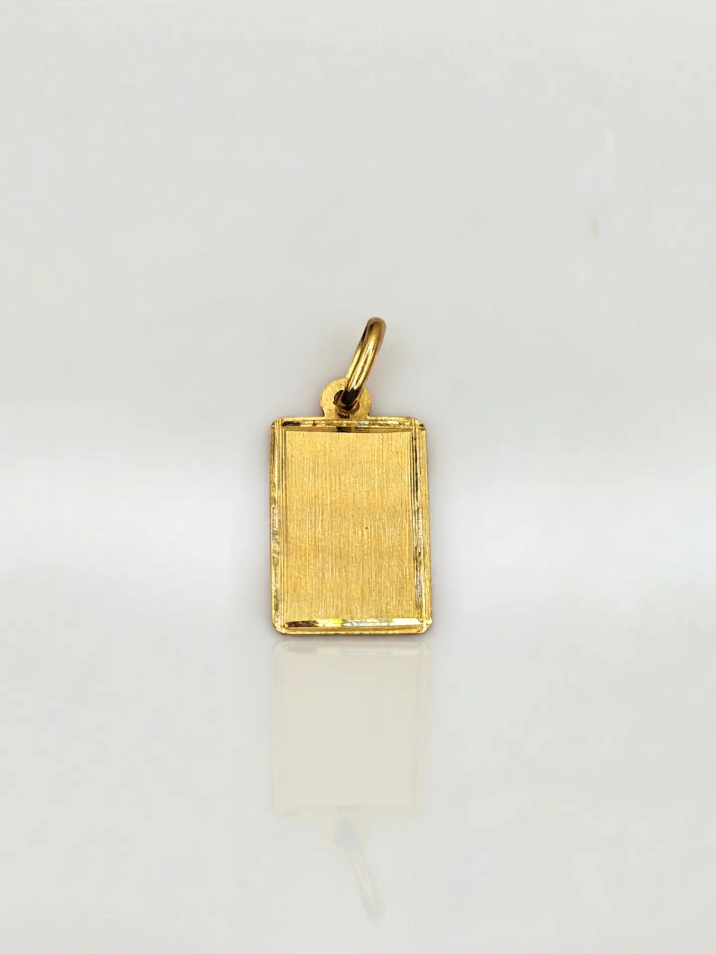 Colgante Placa Satín Identidad Oro 18k 3