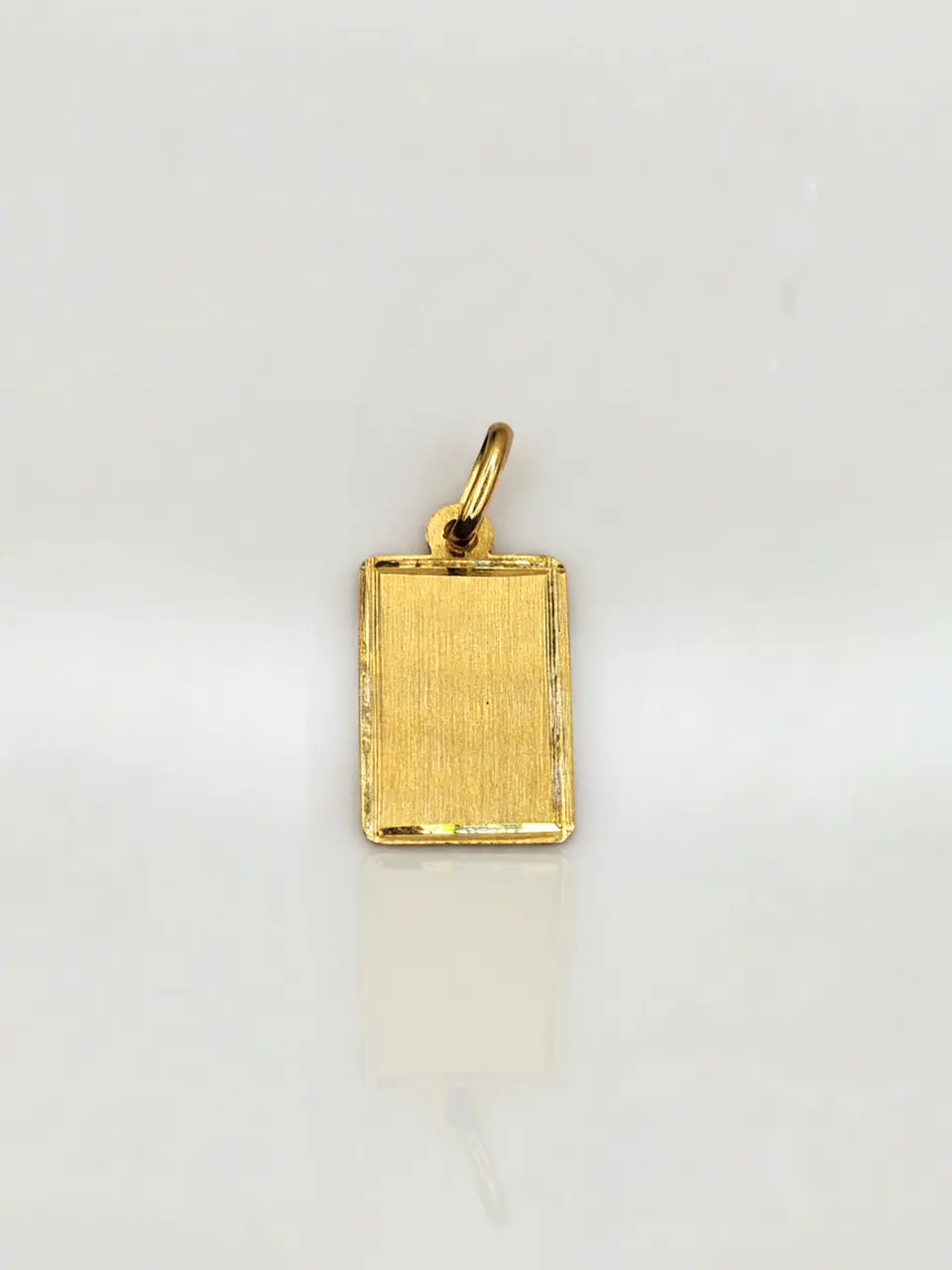 Colgante Placa Satín Identidad Oro 18k 3