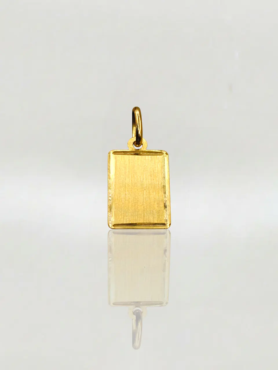 Colgante Placa Satín Identidad Oro 18k 1