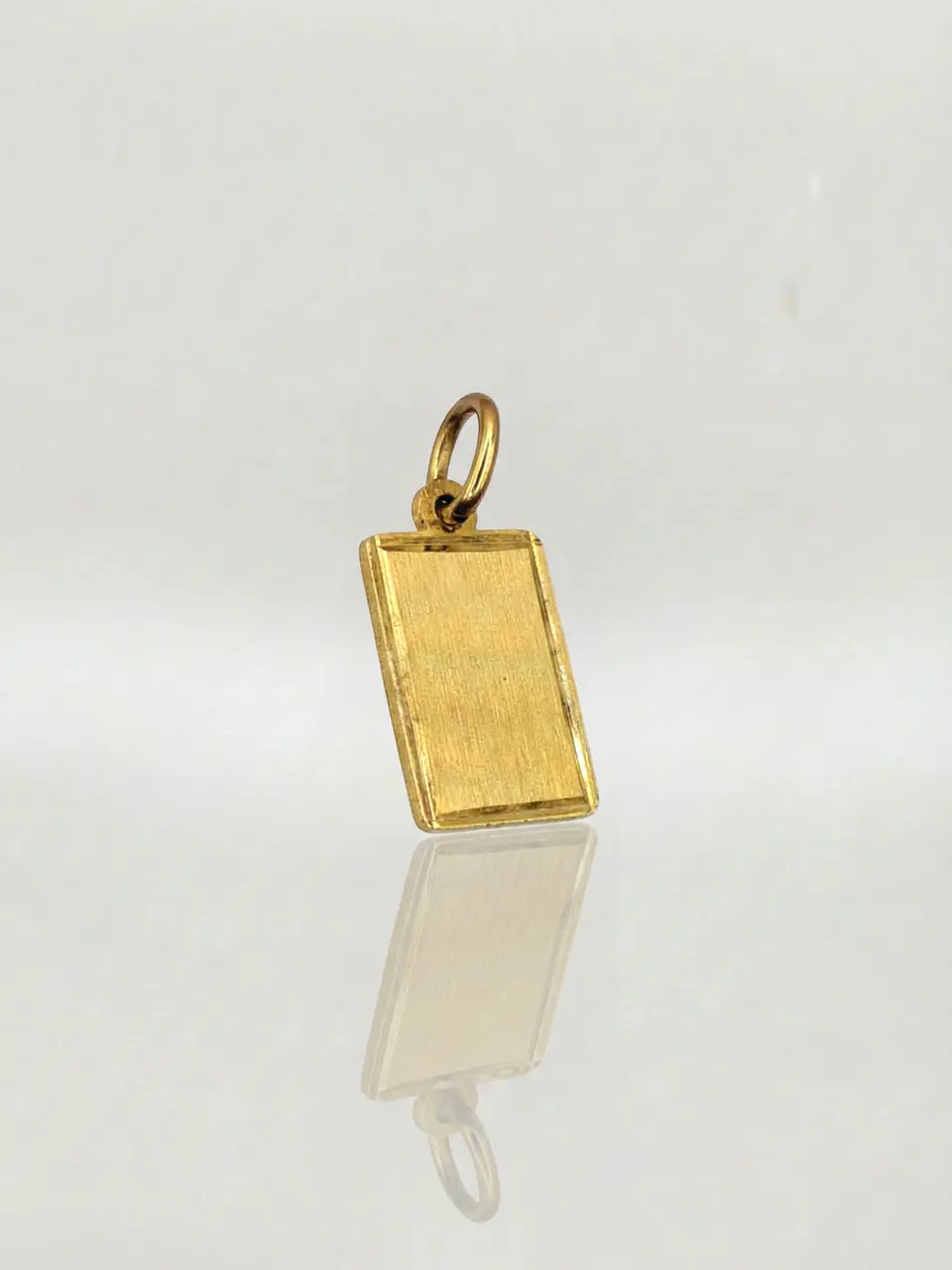 Colgante Placa Satín Identidad Oro 18k 4