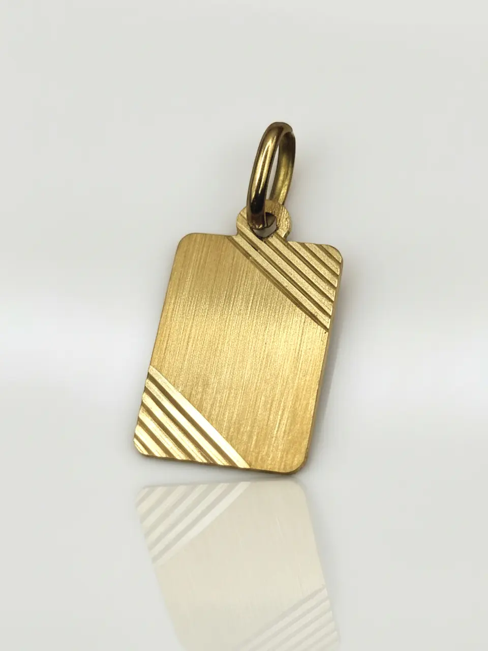 Colgante Placa Satín de Gala Oro 18k 3