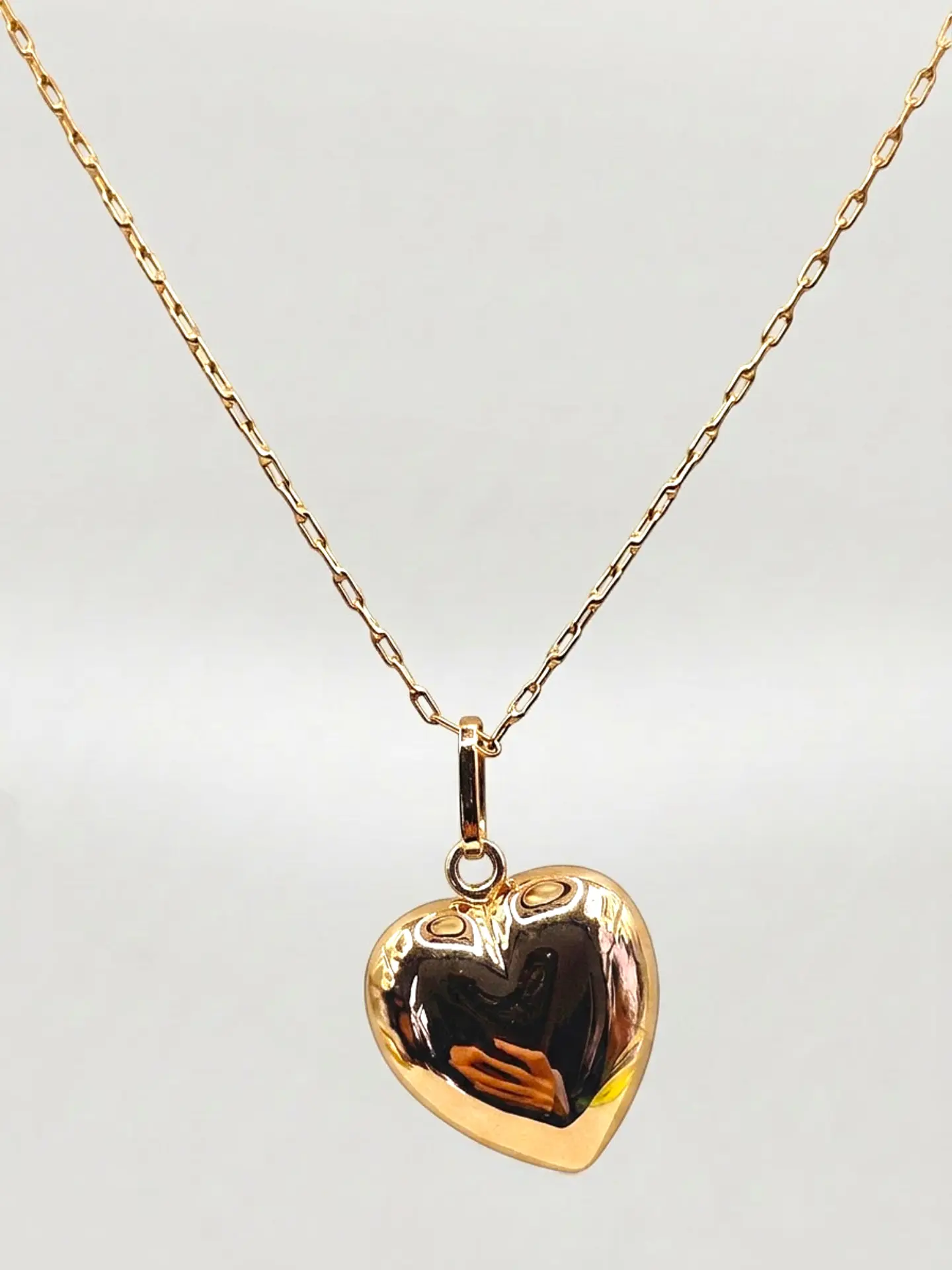 Cadena Corazón en Relieve Esencia Oro 18k 4