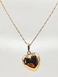 Cadena Corazón en Relieve Esencia Oro 18k - Miniatura 4