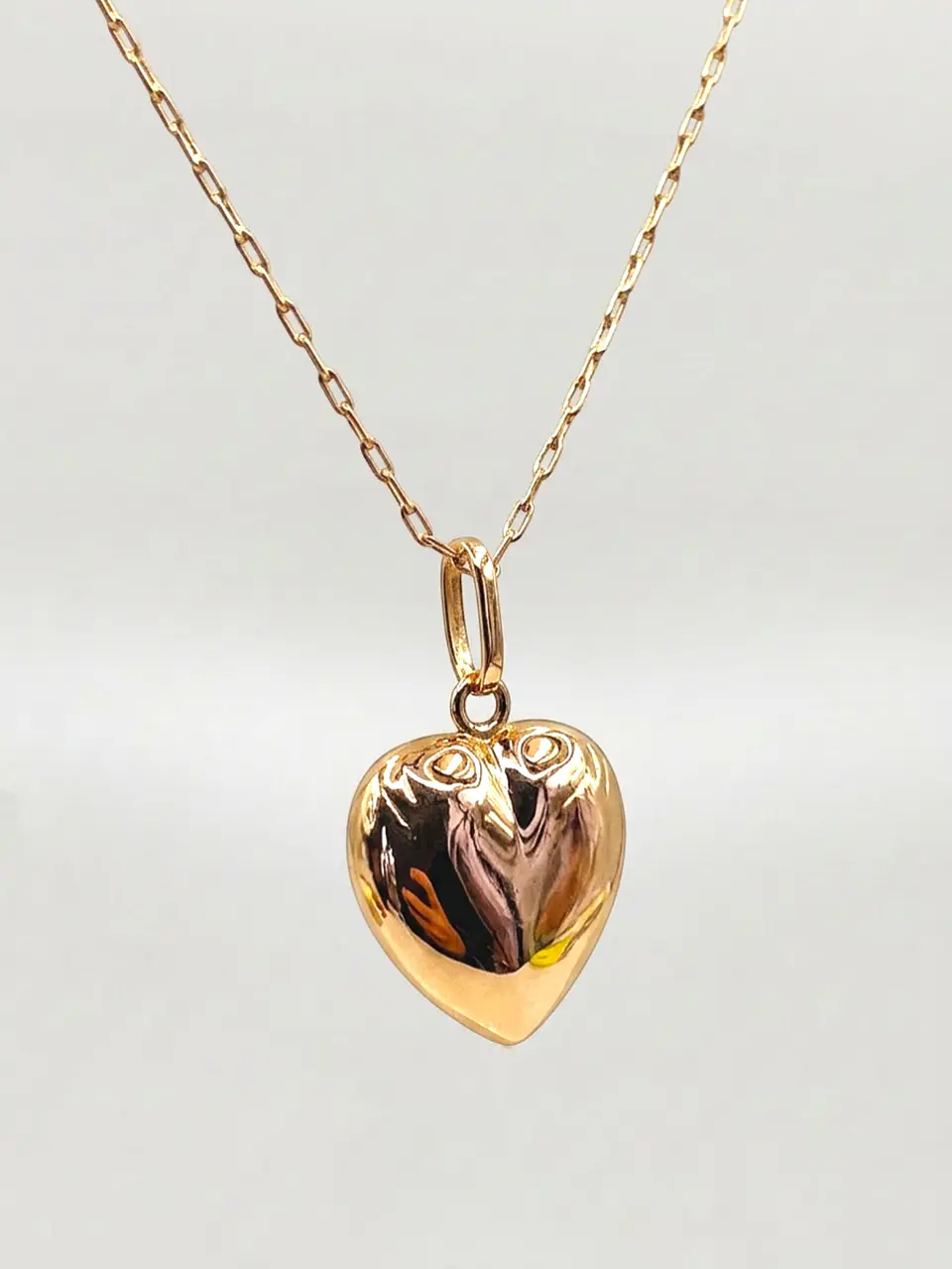 Cadena Corazón en Relieve Esencia Oro 18k 6