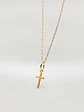 Cadena Cruz Estilizada Devoción Oro 18k - Miniatura 2
