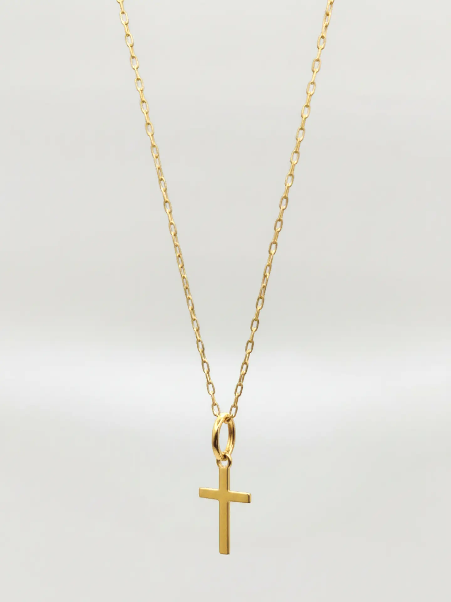 Cadena Cruz Estilizada Devoción Oro 18k 3