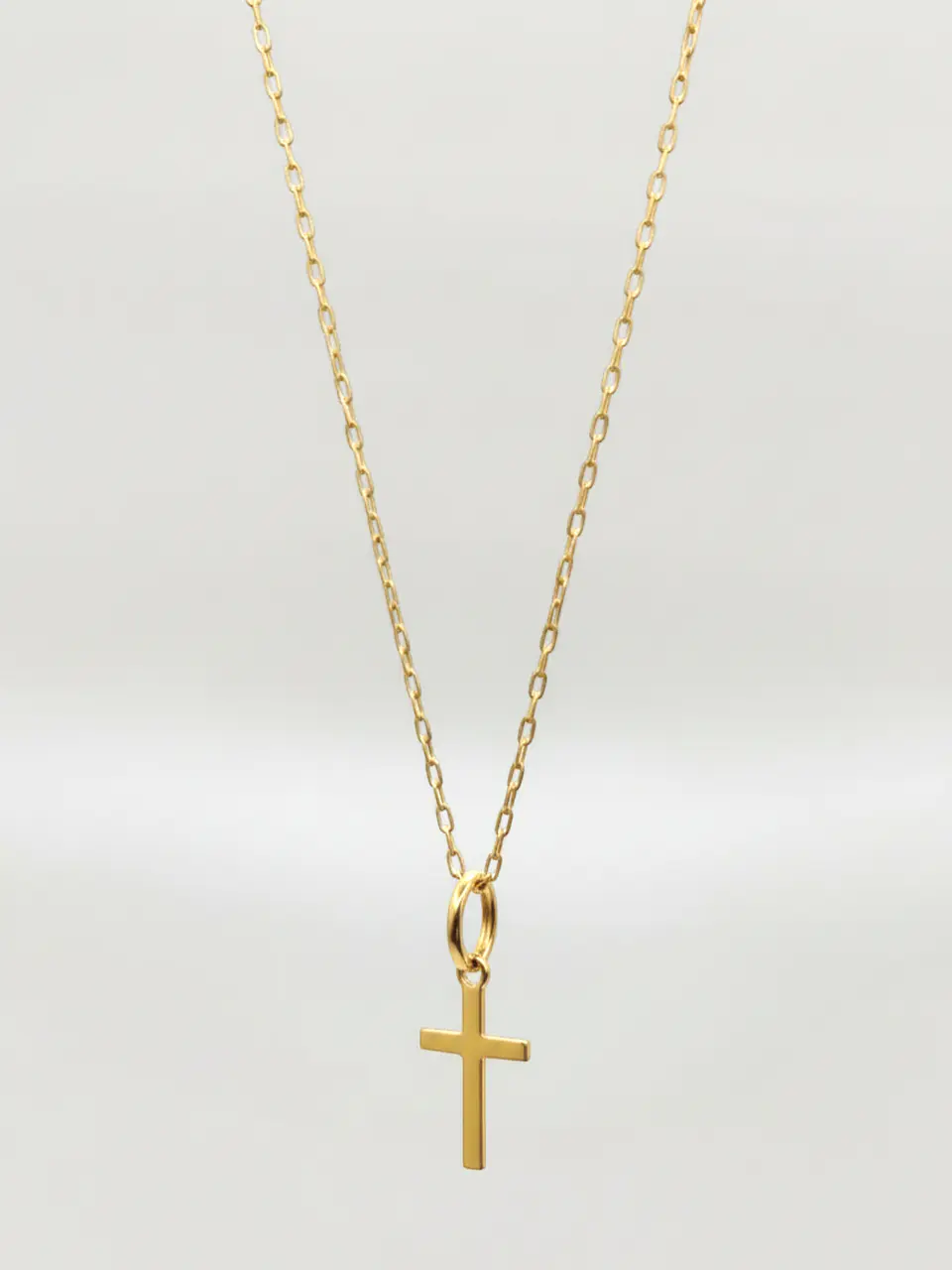 Cadena Cruz Estilizada Devoción Oro 18k 3