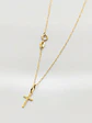 Cadena Cruz Estilizada Devoción Oro 18k - Miniatura 4
