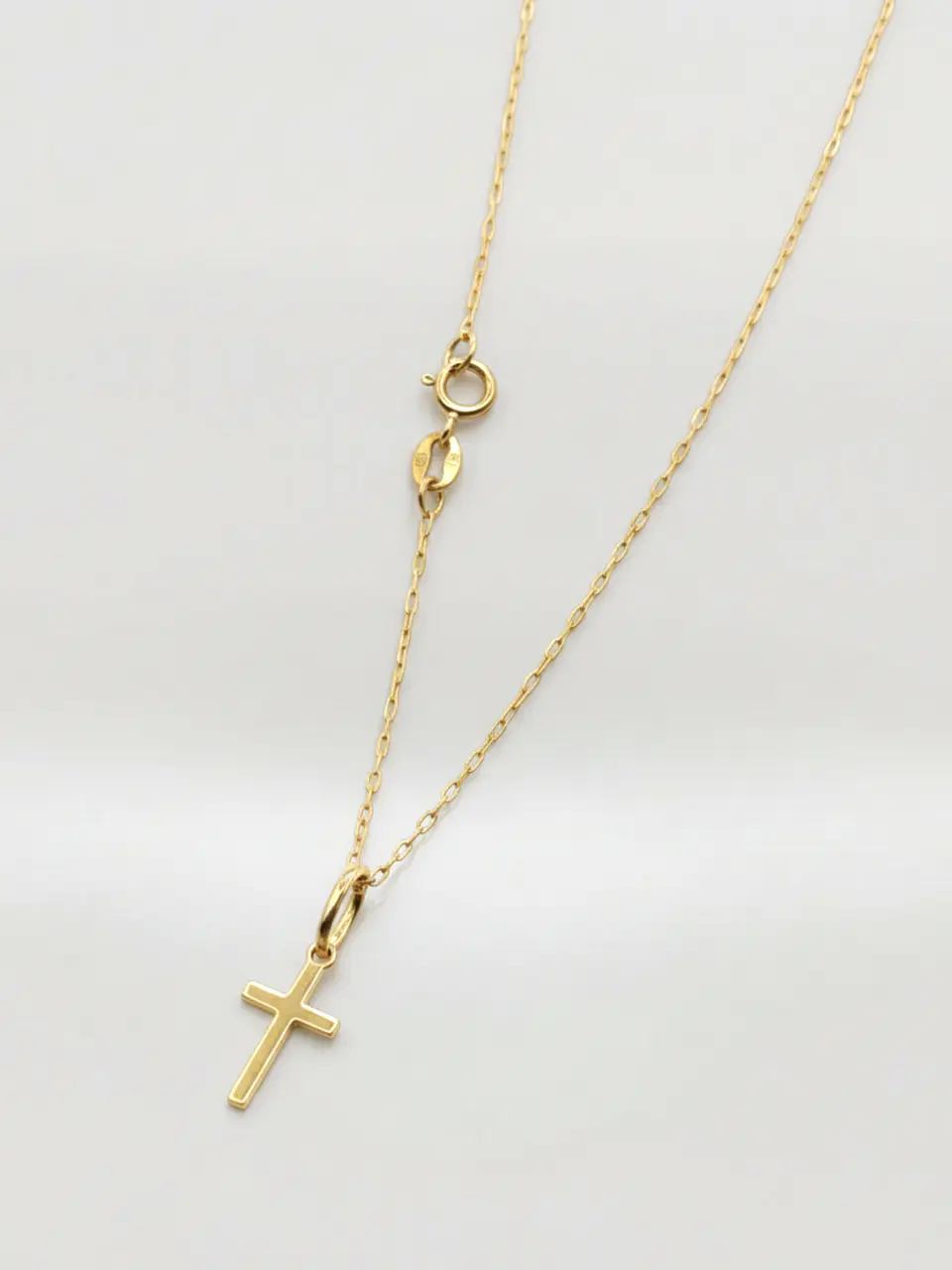 Cadena Cruz Estilizada Devoción Oro 18k 4
