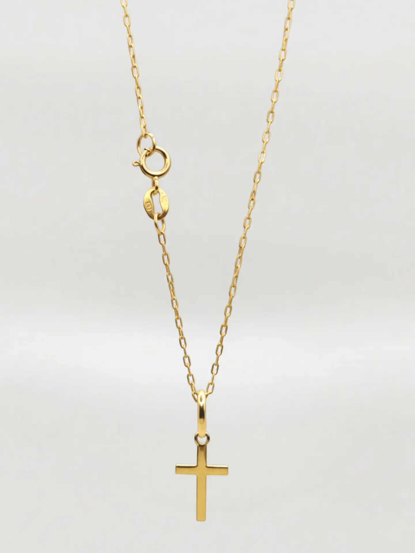 Cadena Cruz Estilizada Devoción Oro 18k 1
