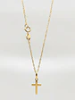 Cadena Cruz Estilizada Devoción Oro 18k - Miniatura 1