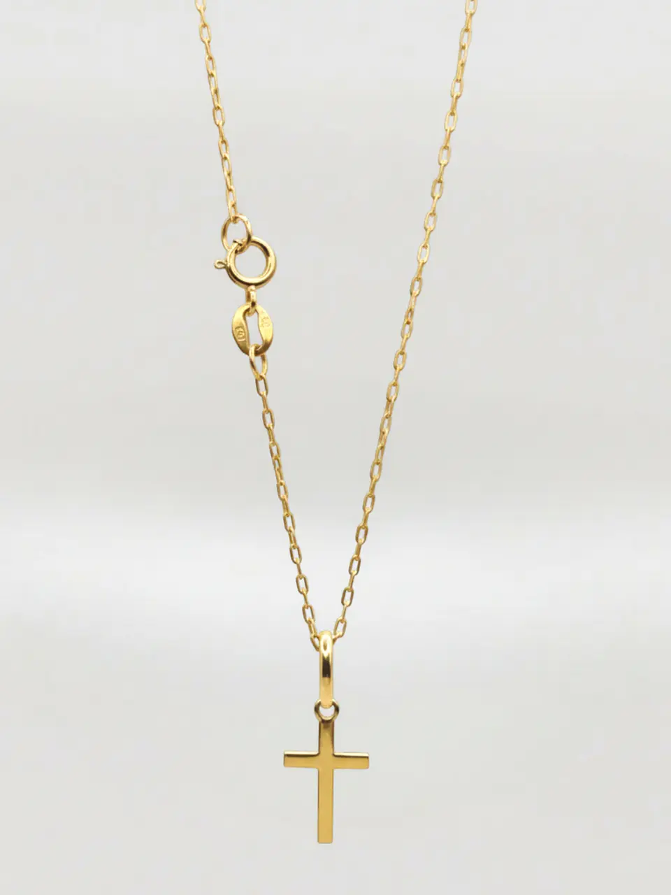 Cadena Cruz Estilizada Devoción Oro 18k 1