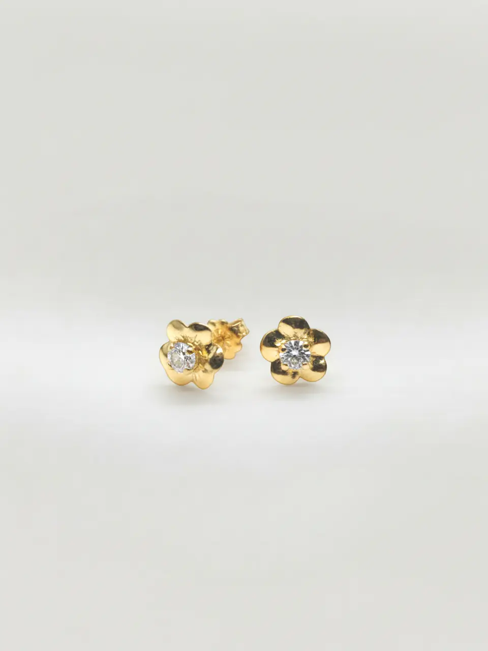 Aros Trébol con Circón de Suerte Oro 18k 3