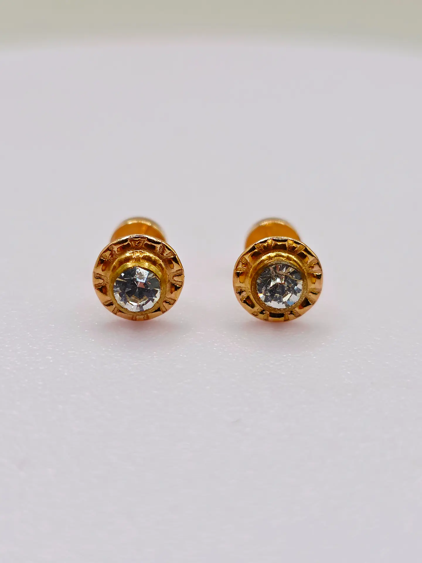 Aros Abridores Brillo de Circón Grande Oro 14k 1