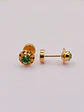 Aros Abridores Jardín de Esmeralda Mediano Oro 14k - Miniatura 4