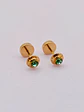 Aros Abridores Jardín de Esmeralda Chico Oro 14k - Miniatura 2