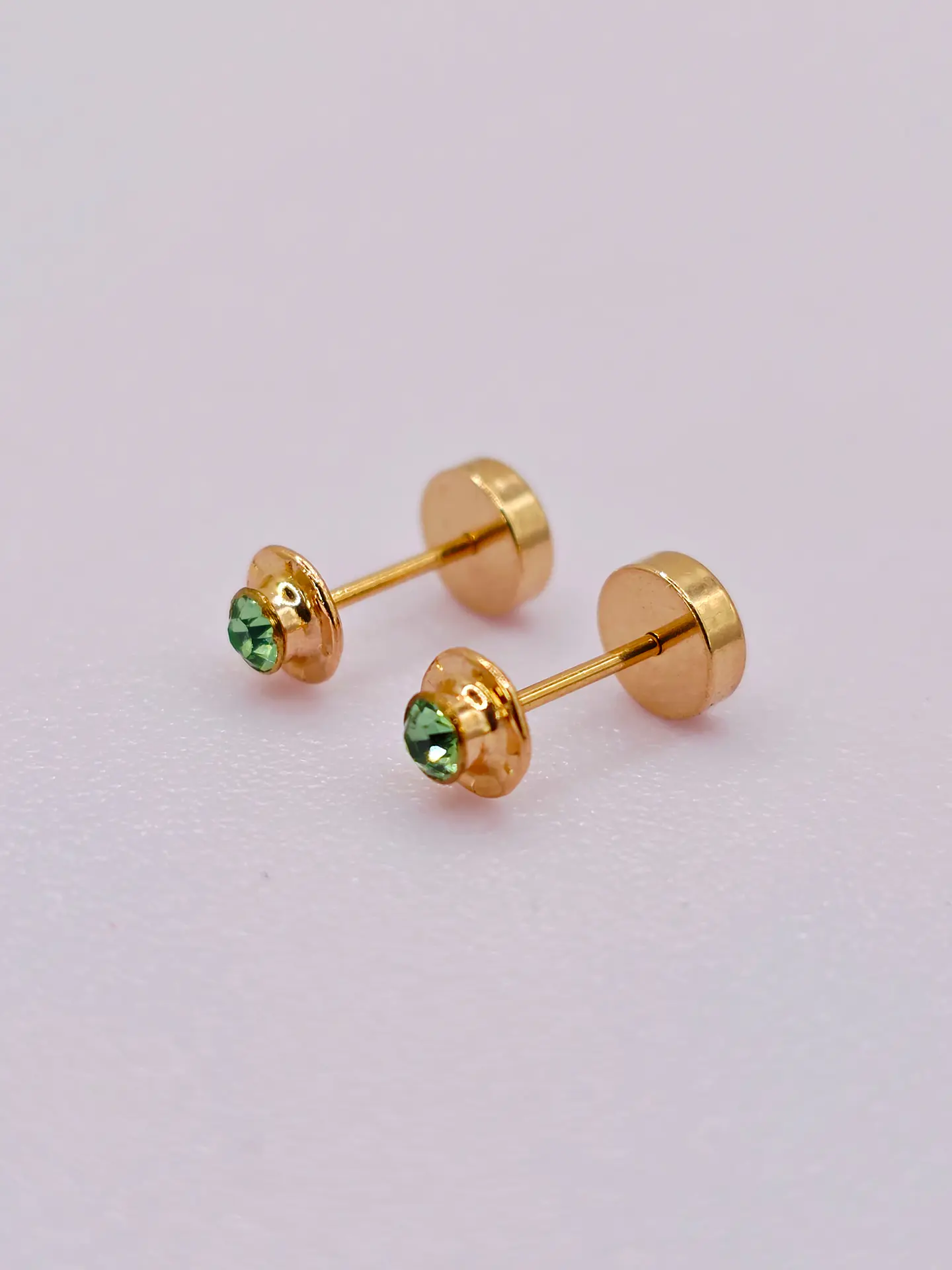 Aros Abridores Jardín de Esmeralda Chico Oro 14k 3