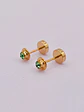 Aros Abridores Jardín de Esmeralda Chico Oro 14k - Miniatura 3