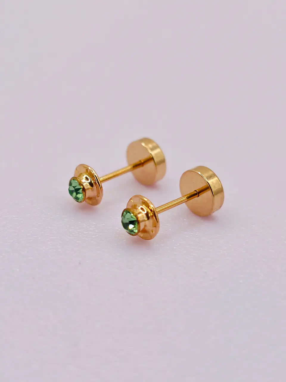 Aros Abridores Jardín de Esmeralda Chico Oro 14k 3