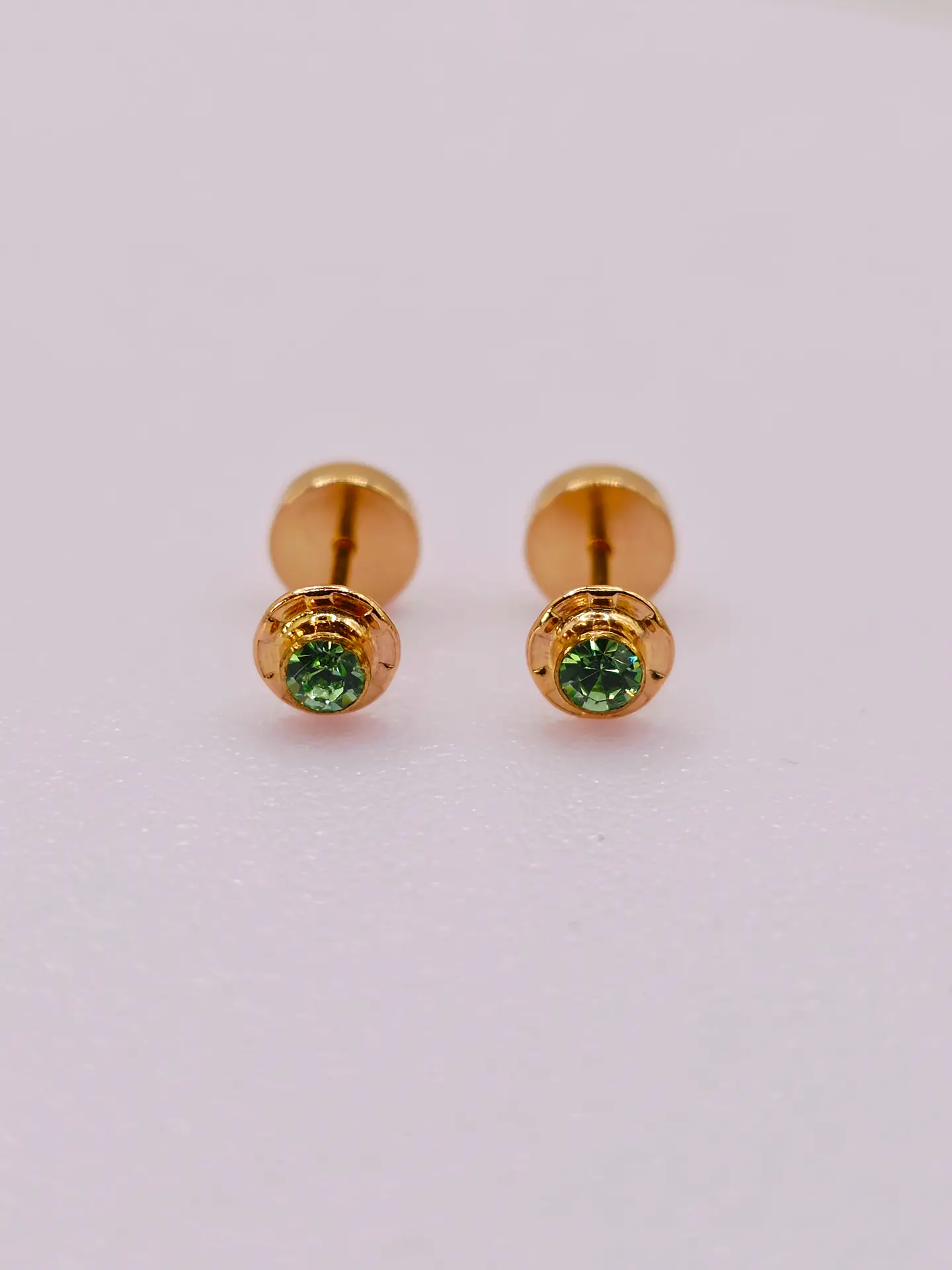 Aros Abridores Jardín de Esmeralda Chico Oro 14k 1