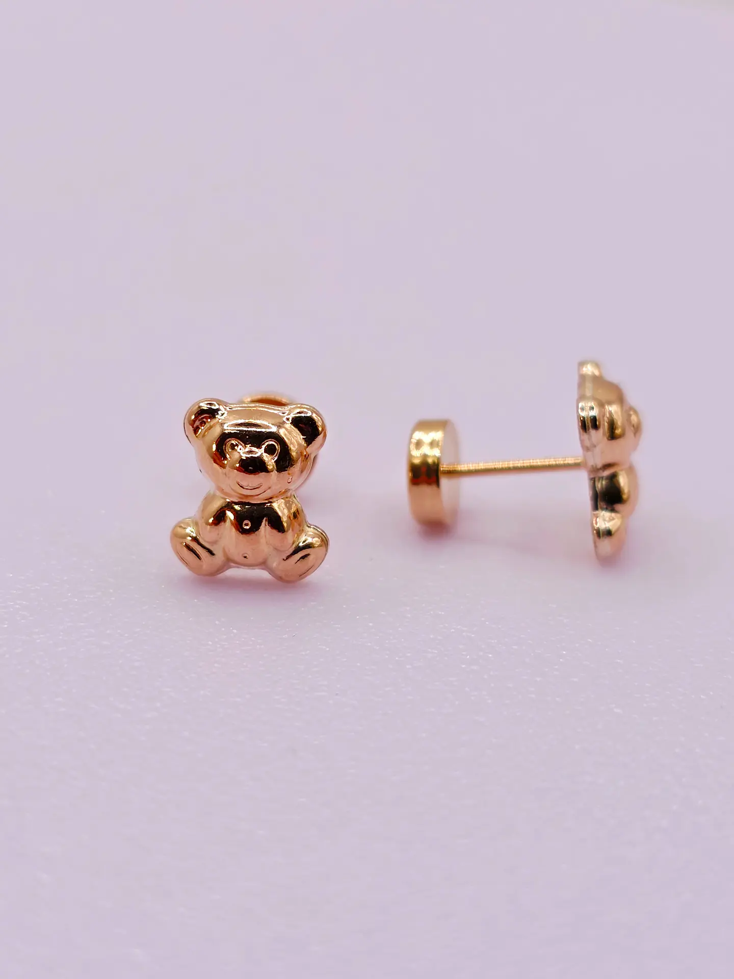 Aros Ositos Ternura Oro 14k 4