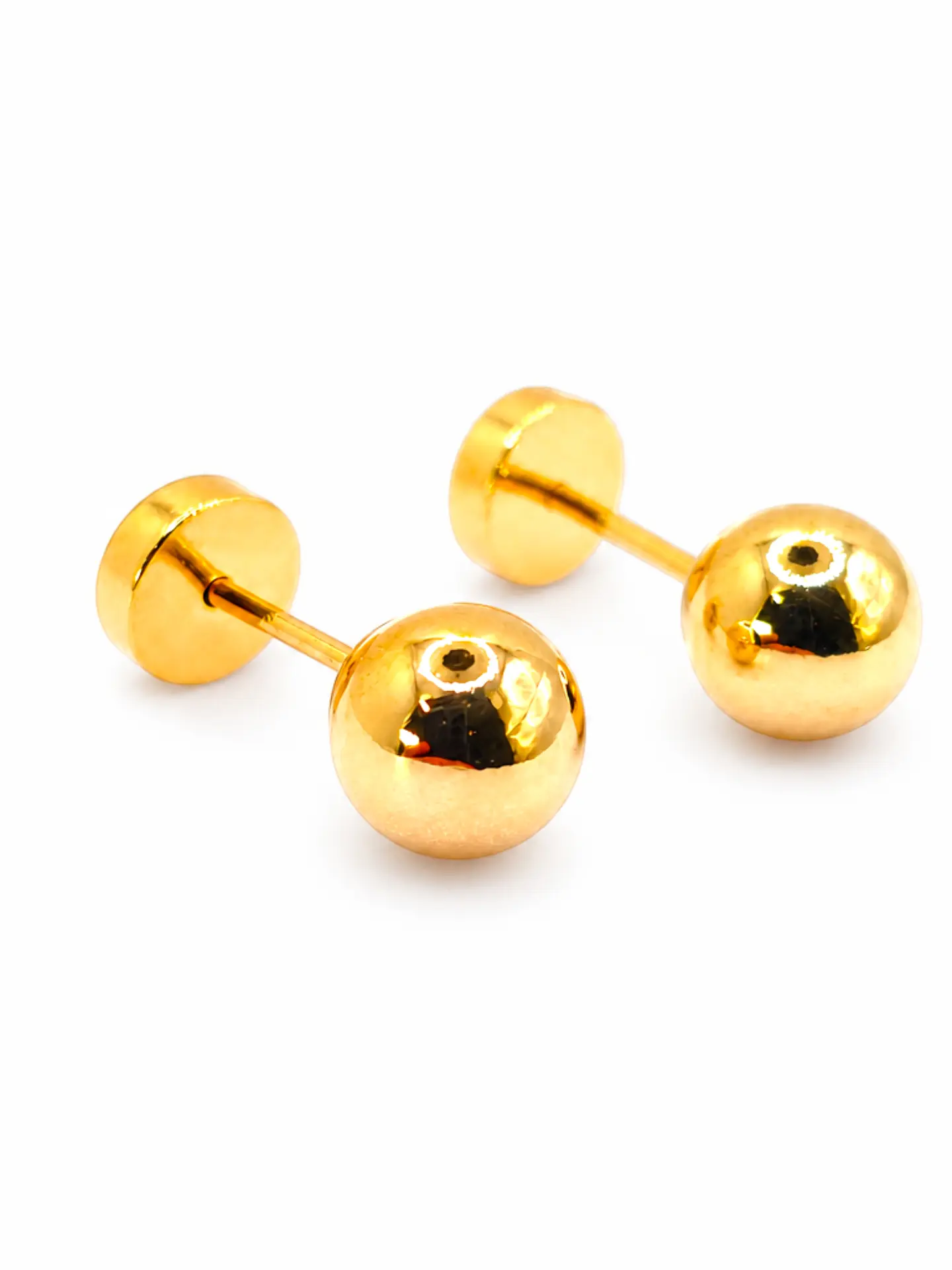 Aros Esfera de Oro Mediano Oro 14k 2
