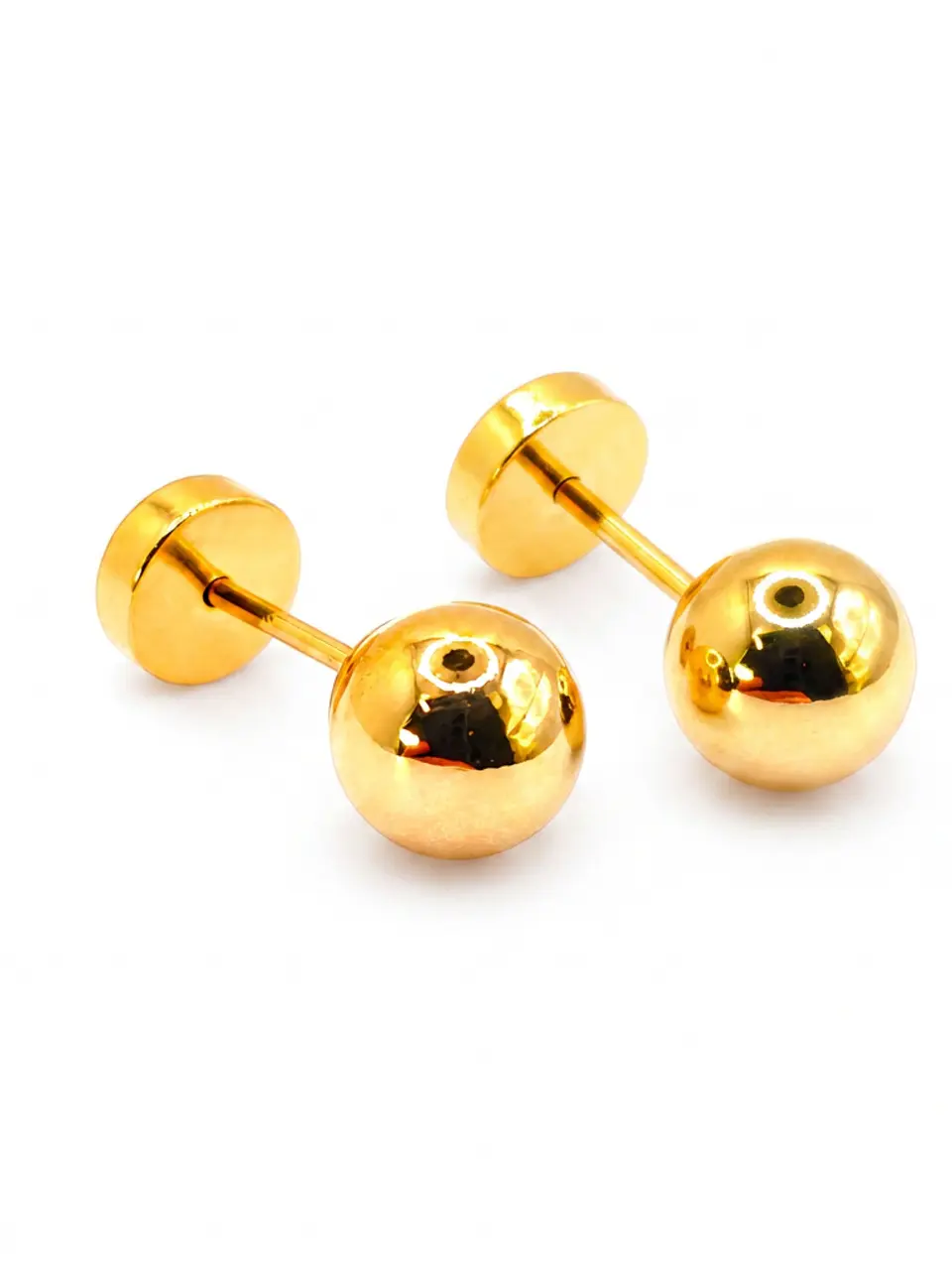 Aros Esfera de Oro Mediano Oro 14k 4