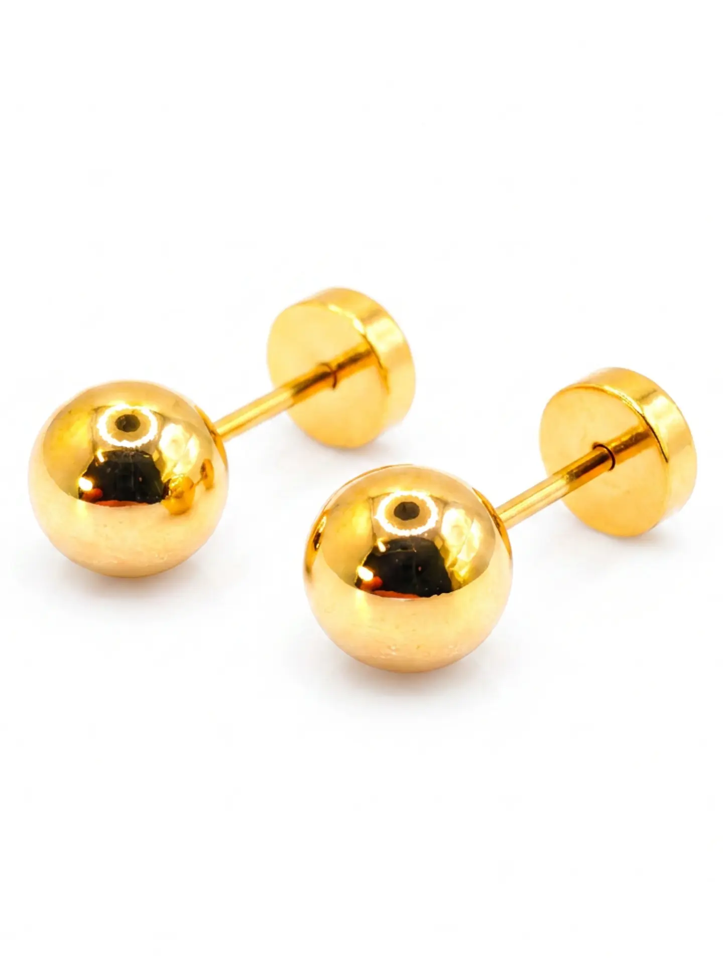 Aros Esfera de Oro Mediano Oro 14k 5