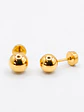 Aros Esfera de Oro Grande Oro 14k - Miniatura 3