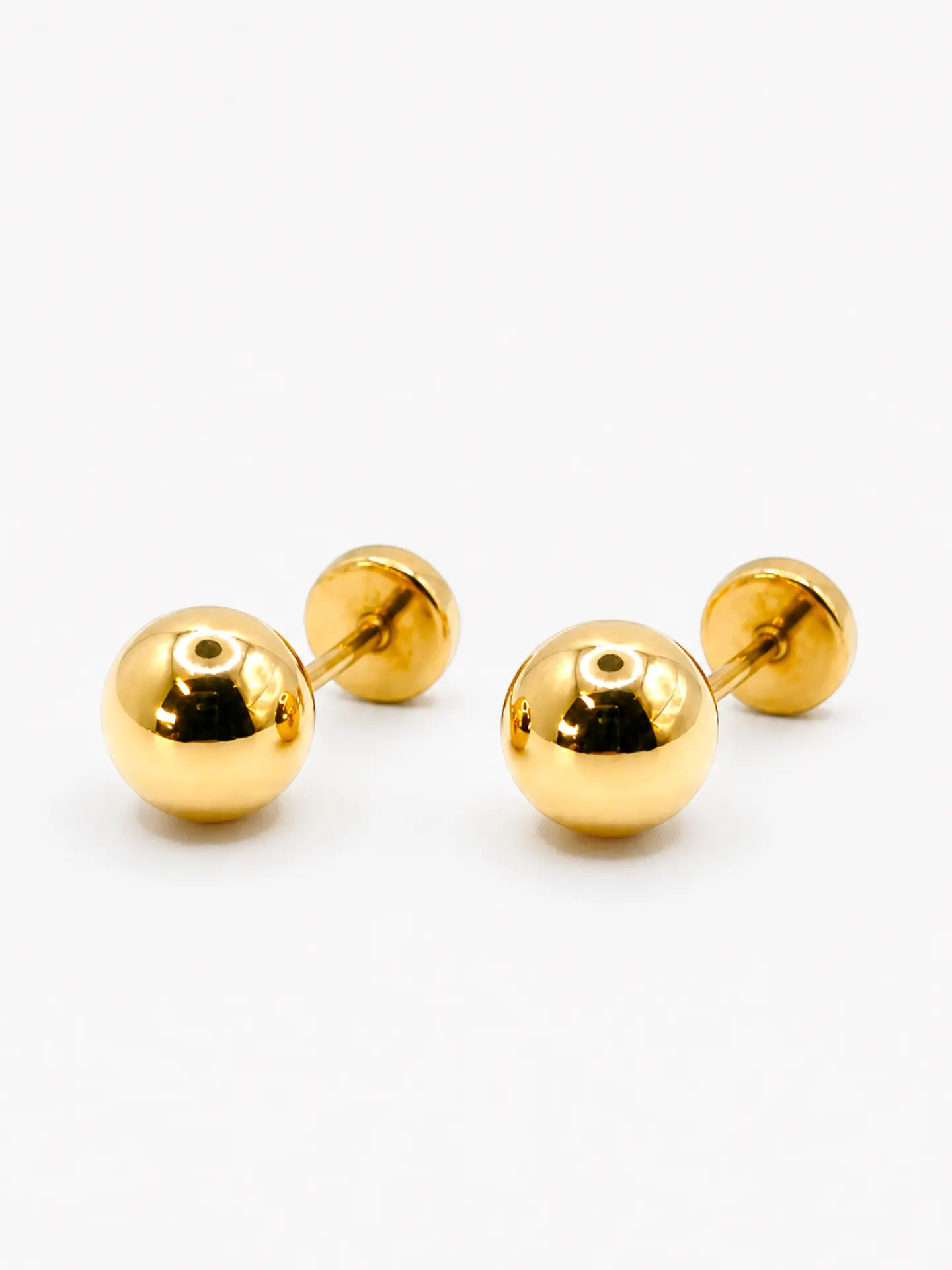 Aros Esfera de Oro Grande Oro 14k 4