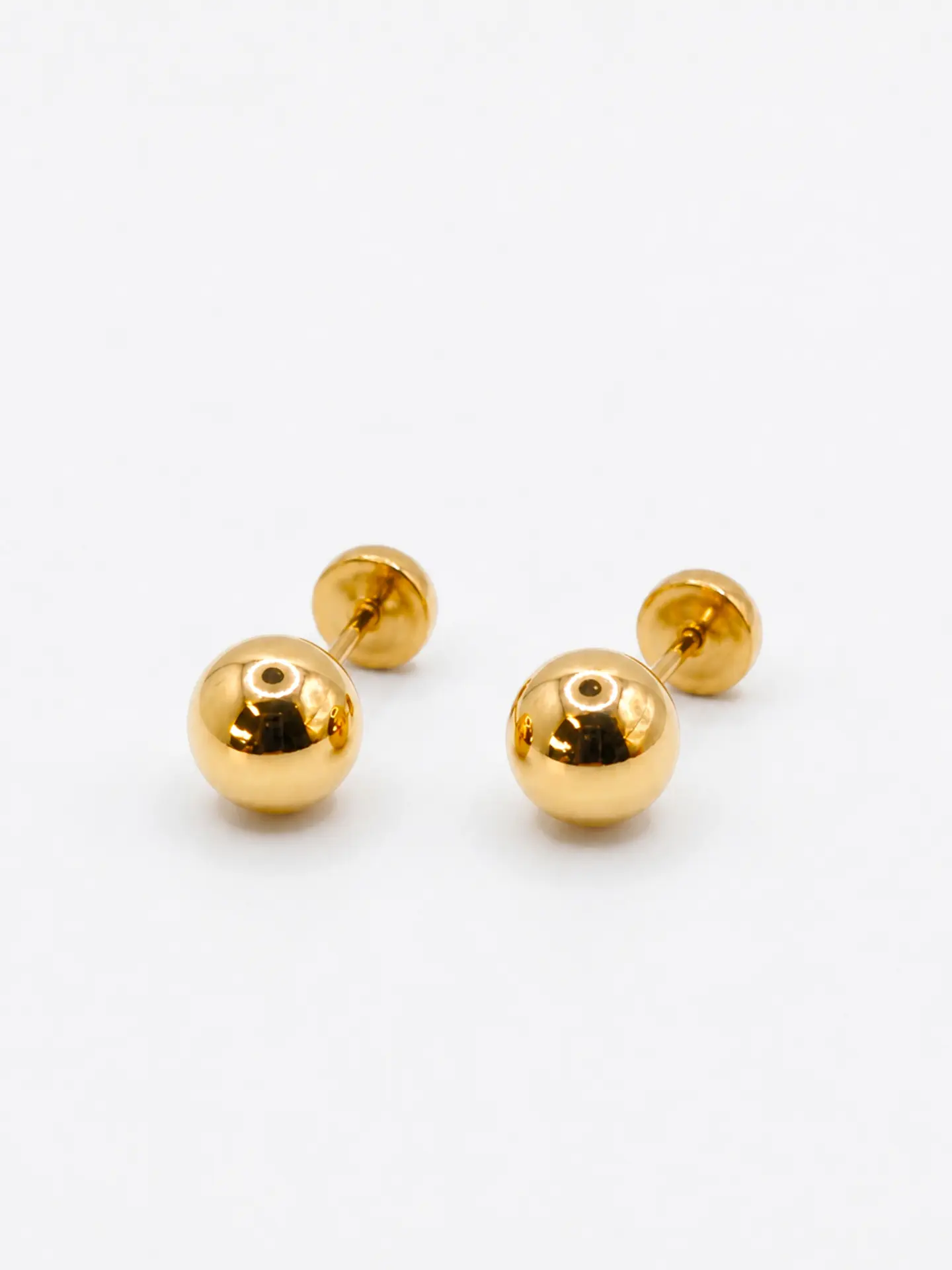 Aros Esfera de Oro Grande Oro 14k 5