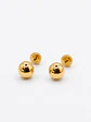 Aros Esfera de Oro Grande Oro 14k - Miniatura 5