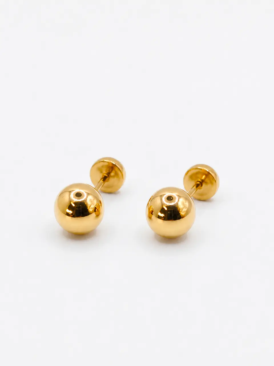 Aros Esfera de Oro Grande Oro 14k 5