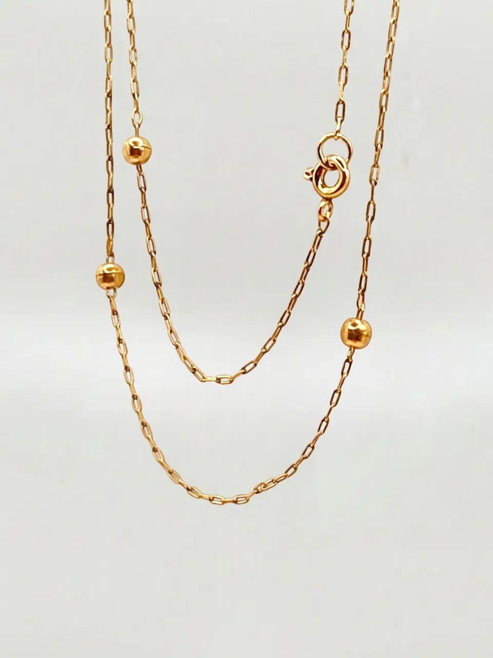 Cadena esferas 40 cm Oro 18k 4