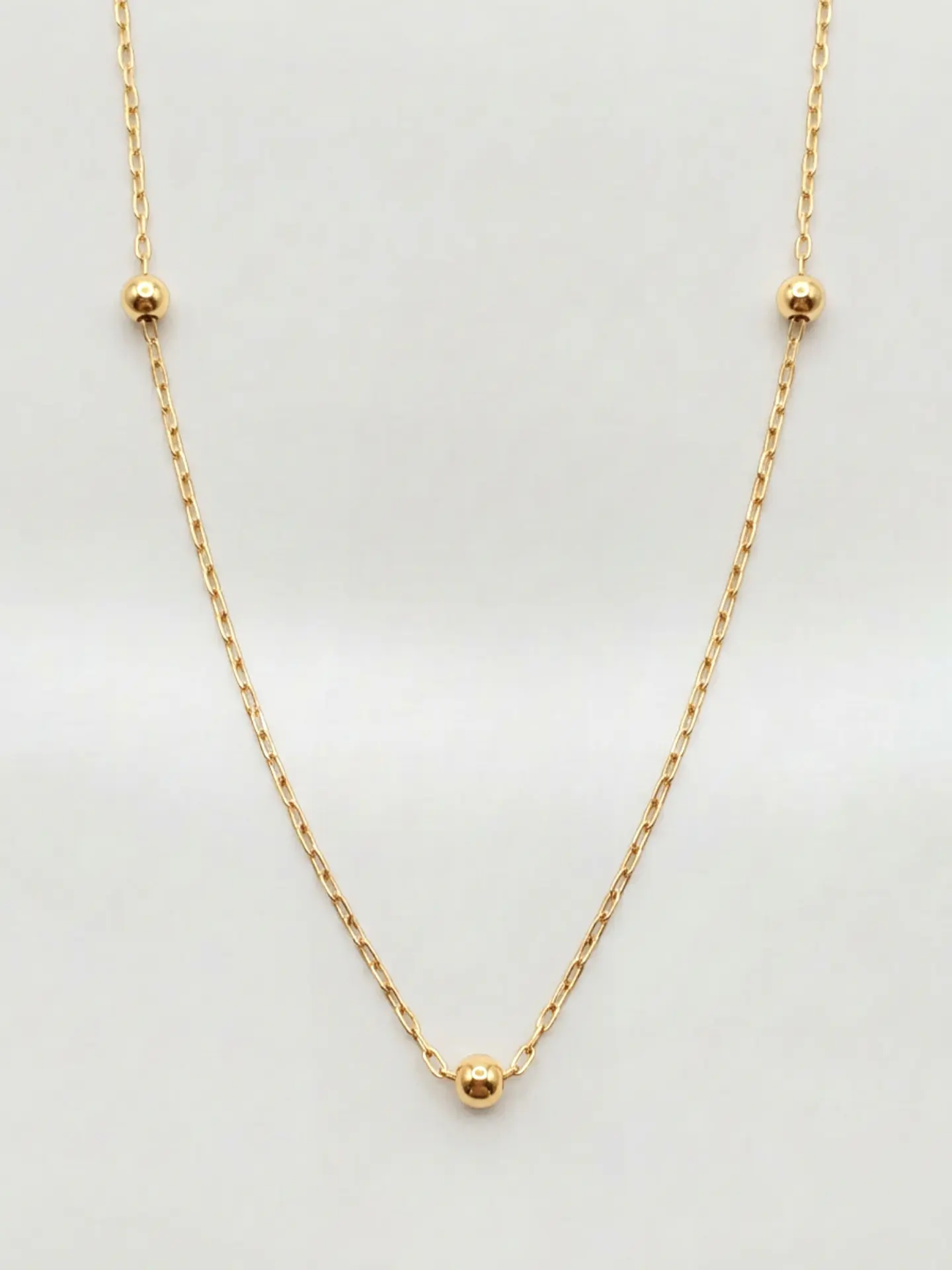 Cadena esferas 40 cm Oro 18k 1