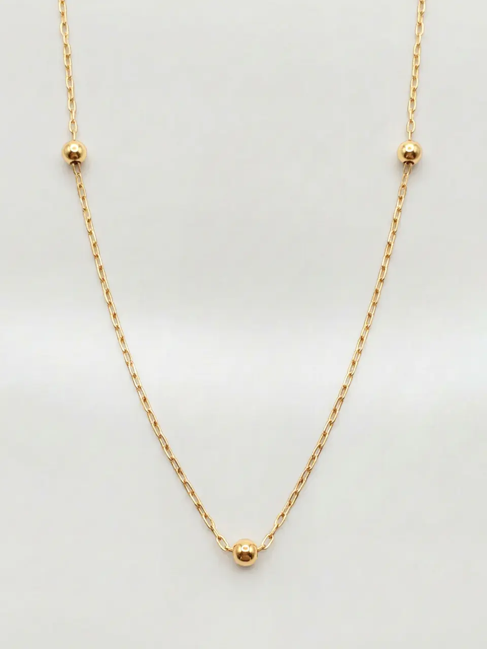 Cadena esferas 40 cm Oro 18k 1