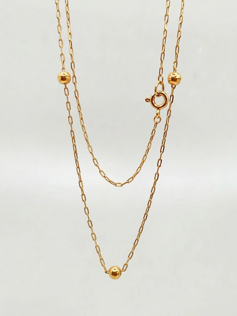 Cadena esferas 40 cm Oro 18k