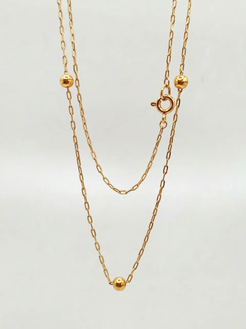 Cadena esferas 40 cm Oro 18k 2