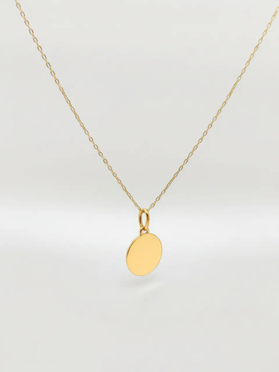 Cadena con colgante esfera liso 18k 5