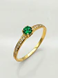 Anillo Solitario Cintillo Jardín Esmeralda Oro 18k - Miniatura 5