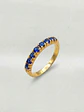 Anillo Medio Cintillo Zafiros Oro 18k - Miniatura 3