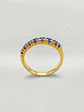 Anillo Medio Cintillo Zafiros Oro 18k - Miniatura 4