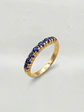 Anillo Medio Cintillo Zafiros Oro 18k - Miniatura 5