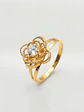 Anillo Doble Flor de Circon Oro 18k - Miniatura 4