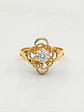 Anillo Doble Flor de Circon Oro 18k - Miniatura 1