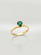 Anillo Solitario Jardín de Esmeralda Oro 18k - Miniatura 2